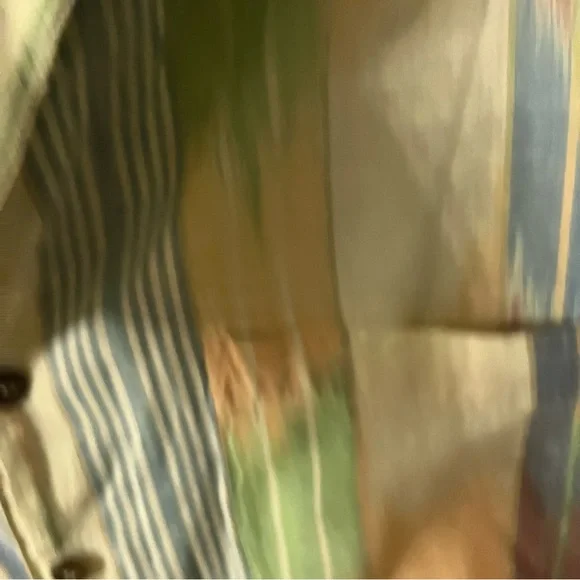 Vintage Shirt Multicolor Abstract Pattern Retro Short Sleeve Pastel Color Size M - Picture 6 of 10